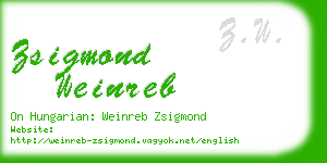 zsigmond weinreb business card
